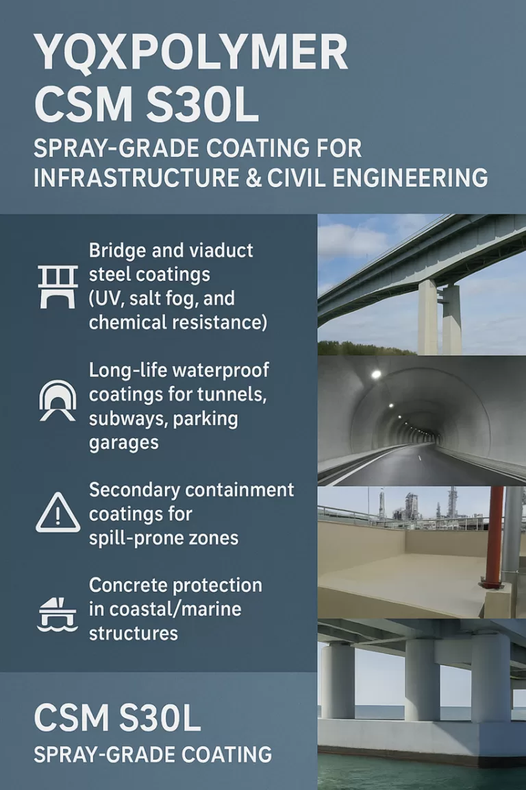 YQXPOLYMER CSM S30L: High-Performance Spray-Grade Coating for Infrastructure & Civil Engineering